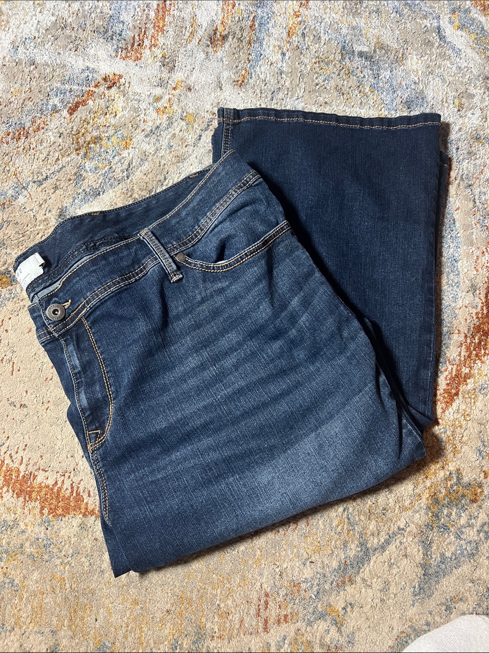 torrid Blue Bootcut Jeans with Contrast Stitching